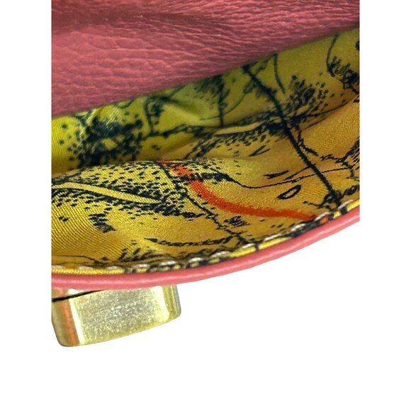 Americana By Sharif Vintage Crossbody Purse Pink Brown Strap Pockets Lined Zip - Picture 12 of 16